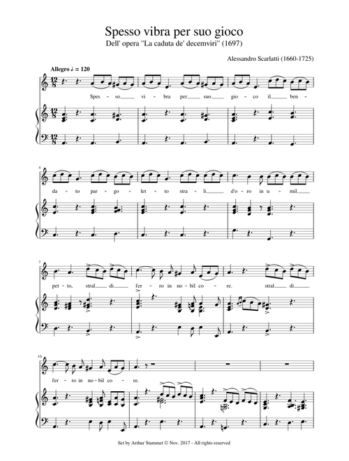 Scarlatti - Spesso vibra per suo gioco - a minor