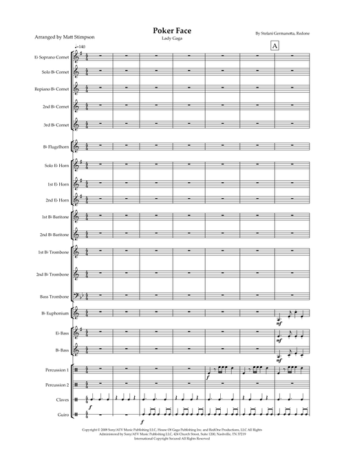 Poker Face (Arr. Matt Stimpson) - Lady Gaga (Brass Band)