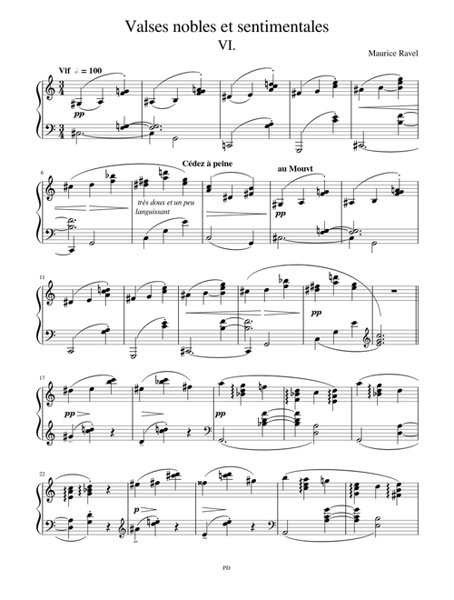 Ravel - Valses Nobles et Sentimentales, VI - Vif