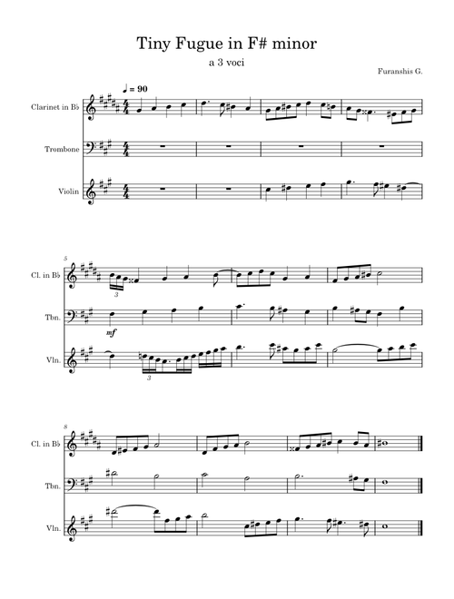 Tiny Fugue in F# minor