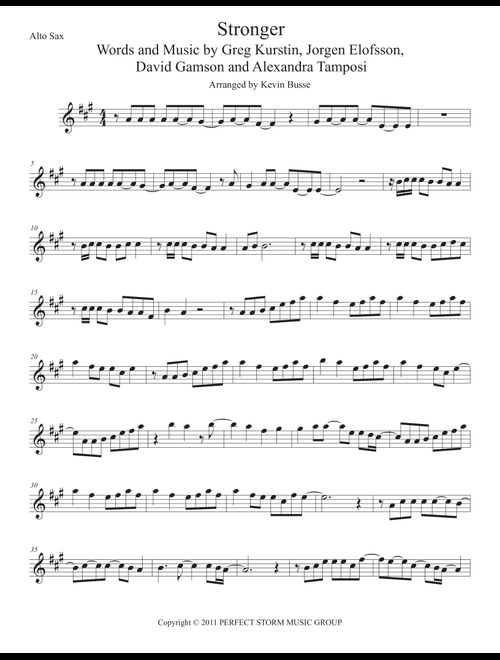 Stronger (What Doesn't Kill You) (Arr. Kevin Busse) - Kelly Clarkson (Alto Sax Solo)