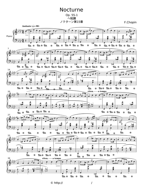 Nocturne in F minor Op.55, No.1 - Frédéric Chopin
