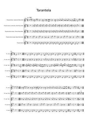 La tarantella Sheet music for Piano, Synthesizer (Mixed Duet La tarantella Sheet music for Piano, Synthesizer (Mixed Duet