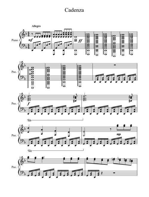 Mozart Piano Concerto No.20 Cadenza
