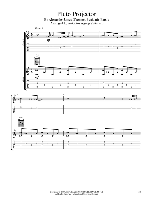 Pluto Projector (Arr. Antonius Agung Setiawan) - Rex Orange County (Guitar Ensemble)