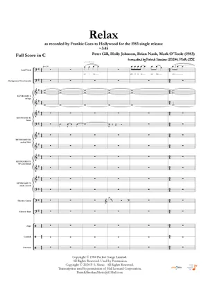 Relax – Frankie goes to Hollywood Sheet Music with Chords Relax – Frankie goes to Hollywood Sheet Music with Chords