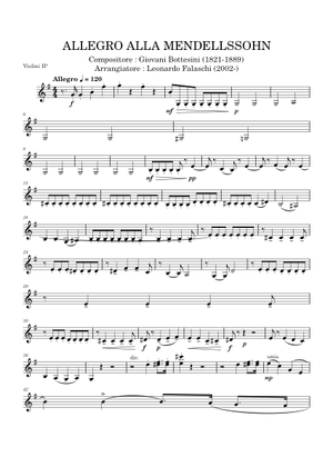 Grande allegro Alla Mendelssohn Sheet Music for Contrabass (Solo