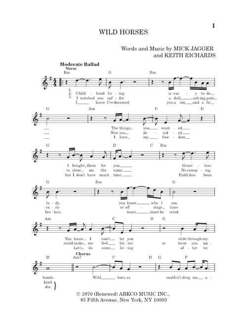 Wild Horses - The Rolling Stones (School of Rock - Vocals)