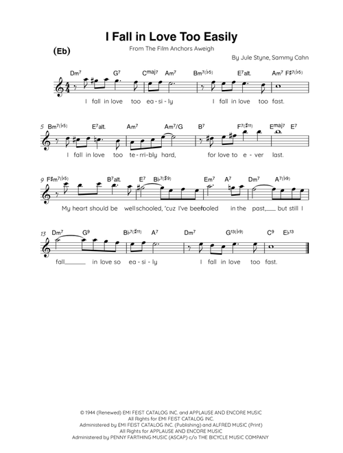 I Fall In Love Too Easily (Arr. Sales) - Al Somma (Alto Sax and Piano)