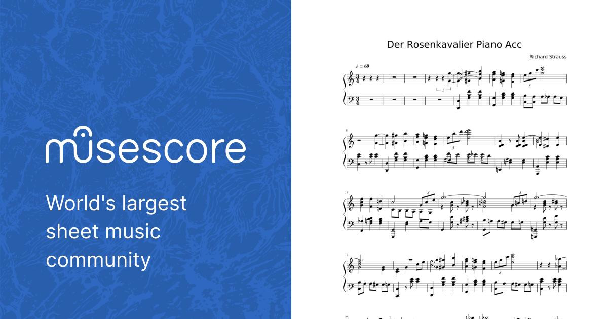 Der Rosenkavalier Piano Acc Sheet Music for Piano (Solo