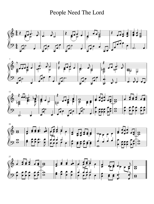 People Need The Lord Hymn
