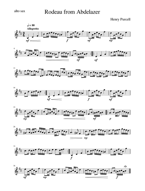 Purcell Rondeau from Abdelazer