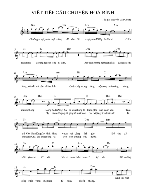 Viết tiếp câu chuyện hòa bình - Alto Sax – nsmaikien@gmail.com