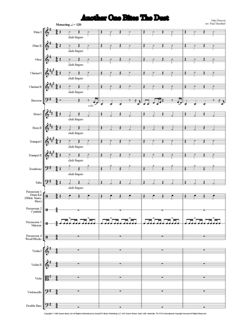 Another One Bites The Dust (Arr. Paul Marshall) - Queen (Large Ensemble)