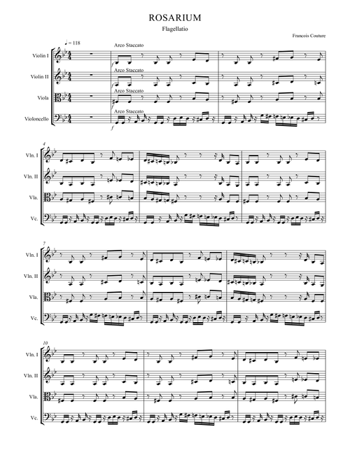 ROSARIUM - Flagellatio - Francois Couture (String Quartet)
