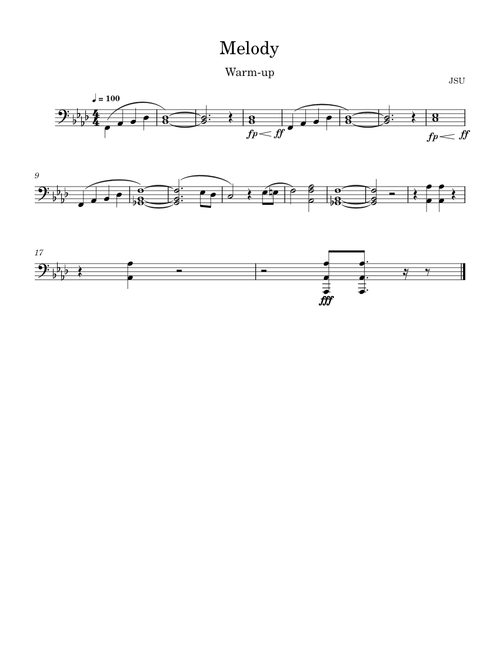 Melody Warm-up - JSU (Dawg Team)