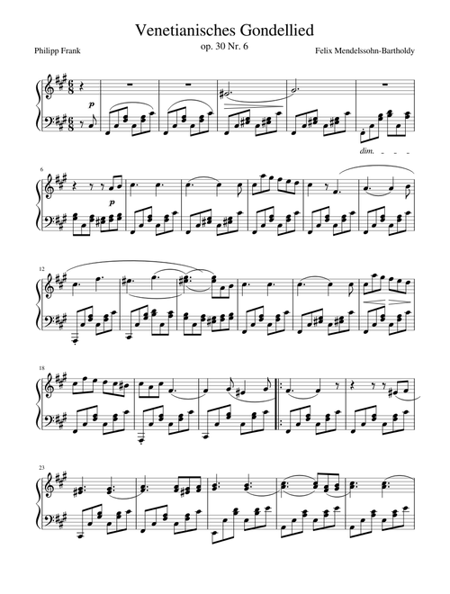 Venetianisches Gondellied