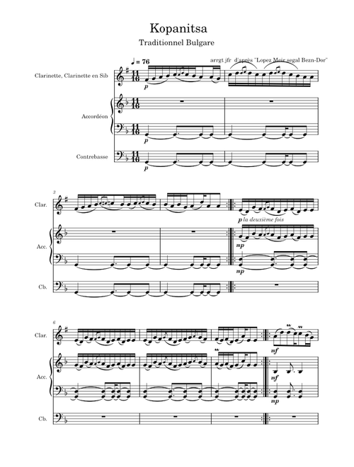 Kopanitsa Balkan Music clarinet intermediate – jif26