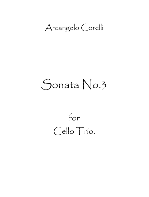 Sonata No.3 (Arr. Spencer Bundy) (String Ensemble)