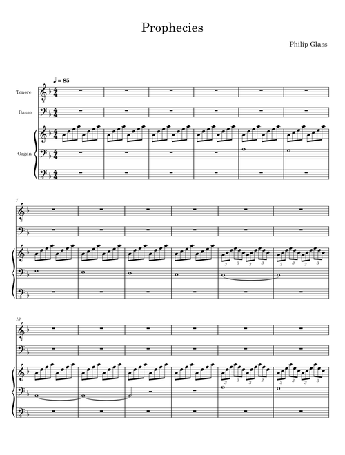 Prophecies  - Philip Glass
