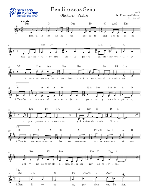 Bendito seas Señor - Francisco Palazón (Pueblo)