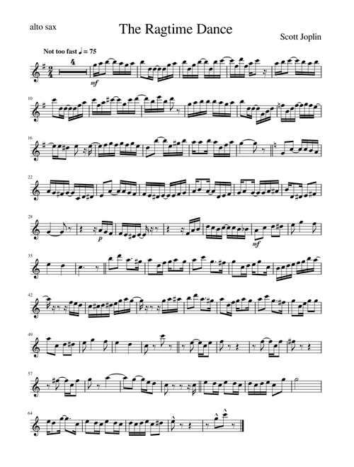 Joplin The Ragtime Dance