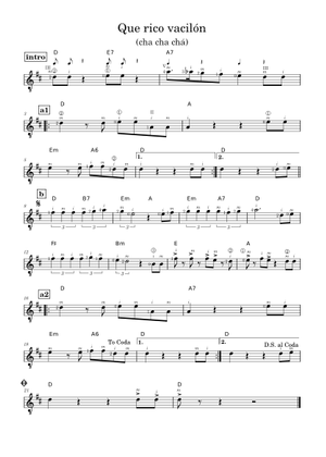 Que Rico Vacilon (Cha Cha Cha) – Rosendo Ruiz Sheet Music for Trombone ...