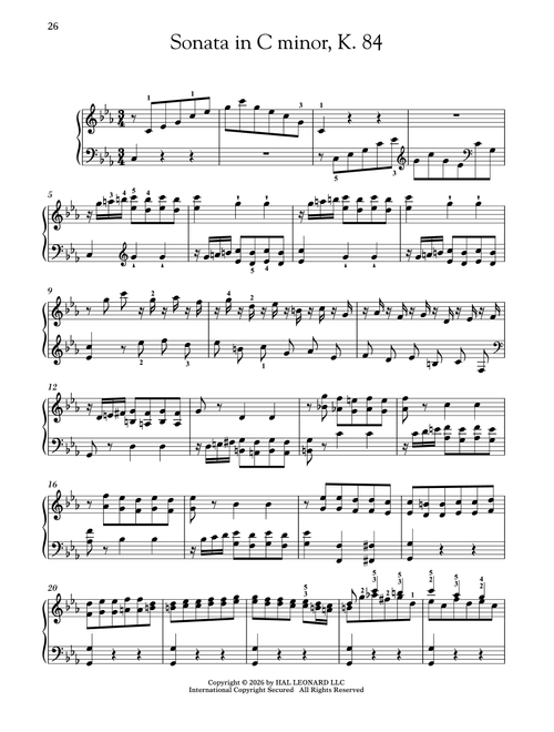 Sonata In C Minor, K. 84 (Ed. Immanuela Gruenberg (ed.)) - Domenico Scarlatti (Piano Solo)