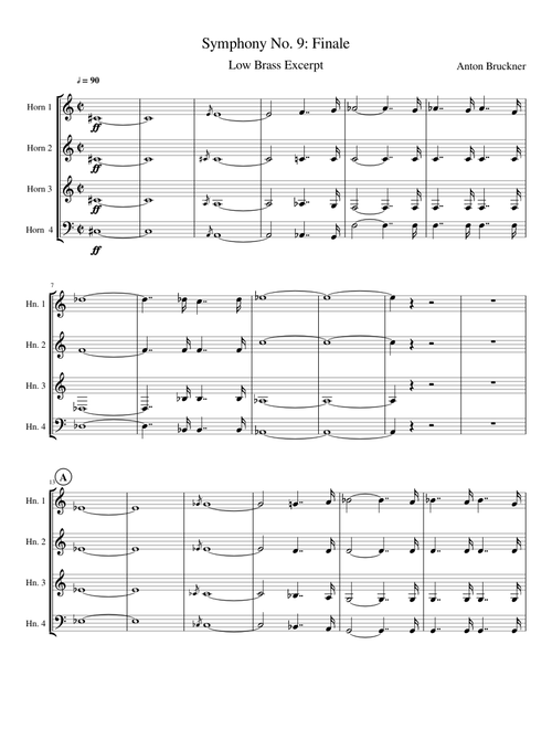 Bruckner - Symphony No. 8: Finale (Horn Quartet)