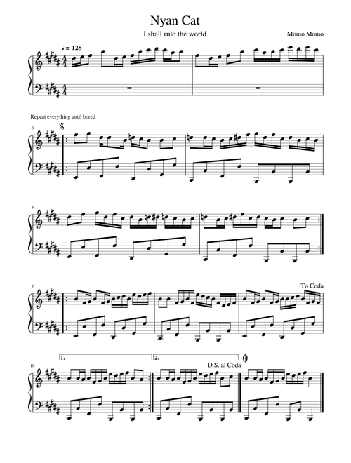 Nyan Cat - Piano Solo