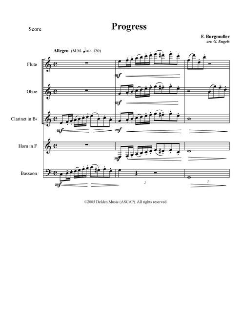 Progress (Arr. G. Engels) - F. Burgmüller (Woodwind Ensemble)
