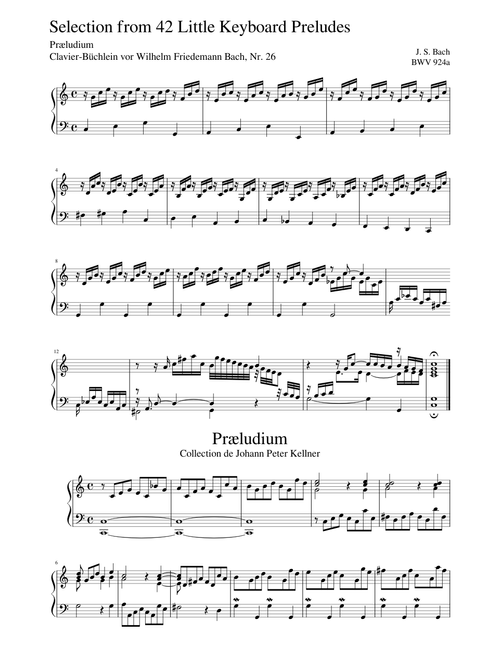 Selection from 42 Little Keyboard Preludes