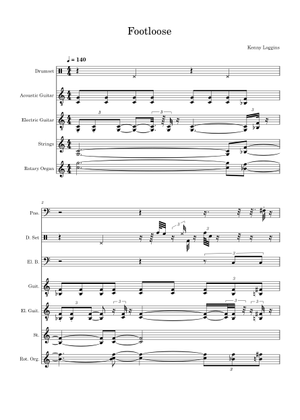 Footloose Sheet Music for Trombone, Euphonium, Tuba, Flute
