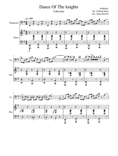 Romeo and Juliet, Op 64, No 13, Dance of the Knights – Sergei Prokofiev - Arr.: Sloan