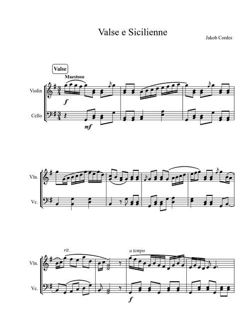 Valse e Sicilienne