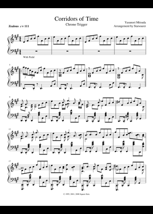 Corridors of Time - Chrono Trigger Sheet Music for Piano (Solo