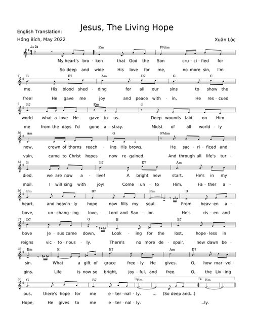 Jesus, The Living Hope
