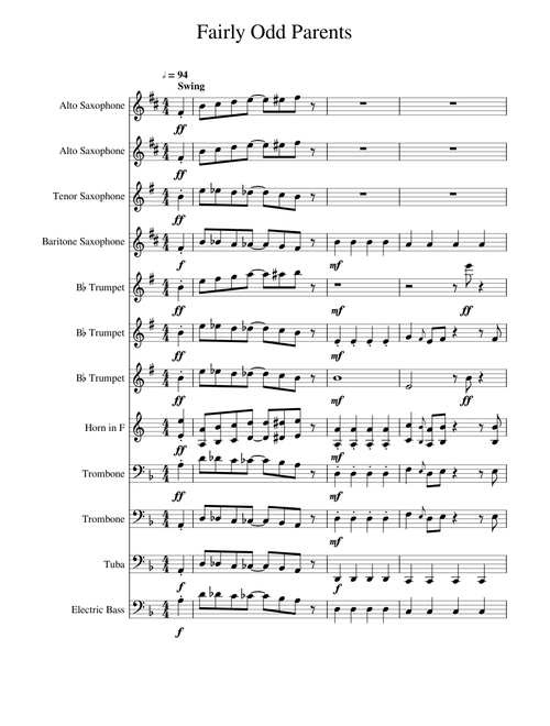 Fairly Odd Parents Pep Band/Brass Ensemble