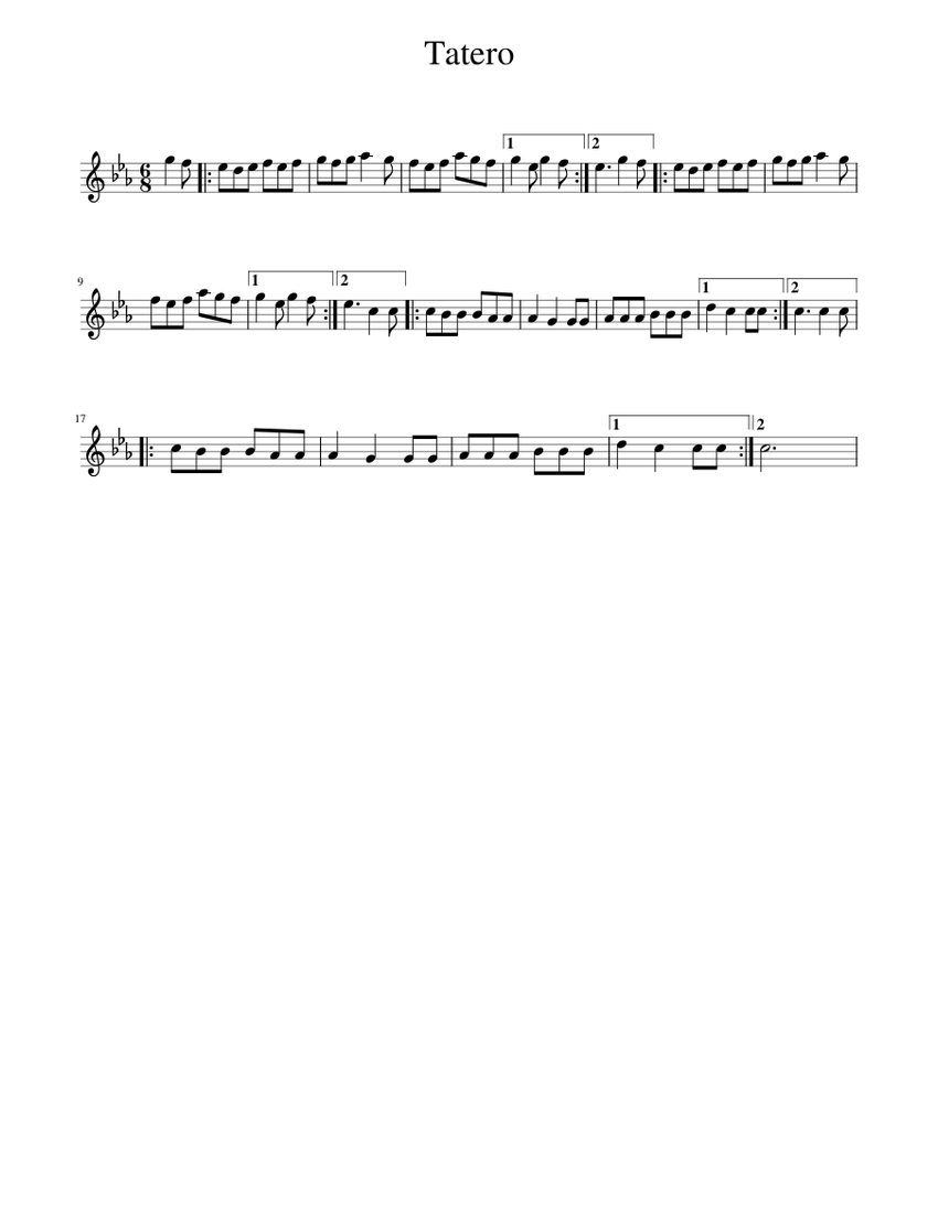 Tatero Sheet music for Piano (Solo) Easy | Musescore.com