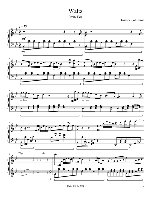 Waltz - Hoa – Johannes Johansson Hoa Waltz