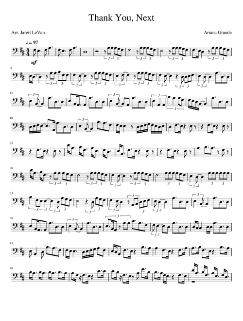 Thank U, Next (Arr. Jarett LeVan) - Ariana Grande (Cello Solo)
