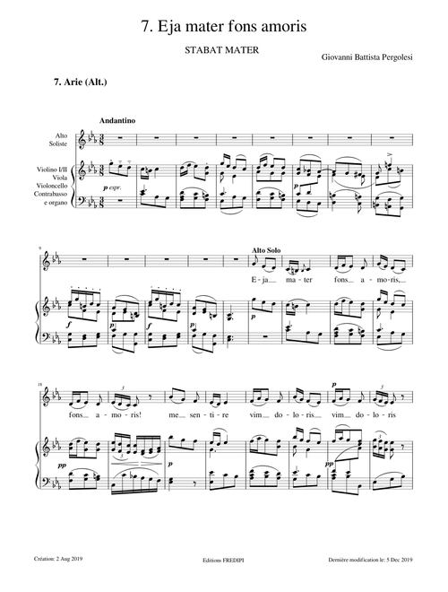 Stabat Mater, P.77 (7. Eja mater fons amoris) - Giovanni Battista Pergolesi