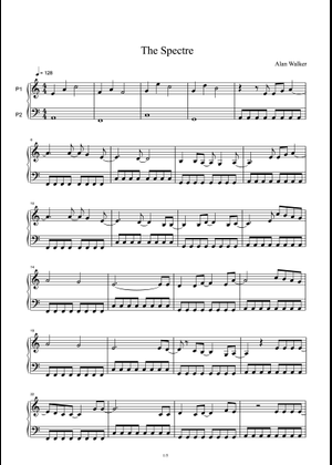 The Spectre - Alan Walker Sheet Music for Piano (Solo) | MuseScore.com