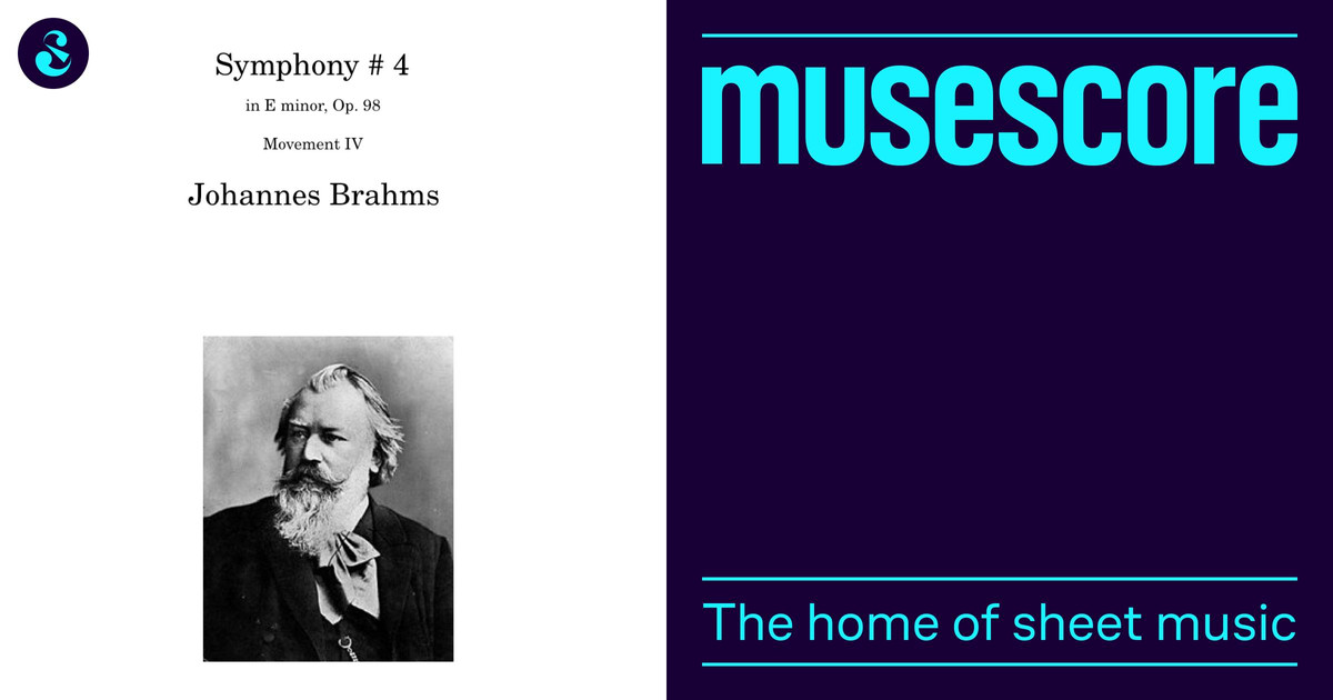 Brahms Symphony #4 fourth movement Sheet Music for Trombone