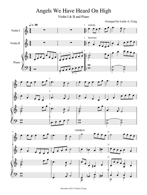 Angels we have heard on high – Misc Christmas