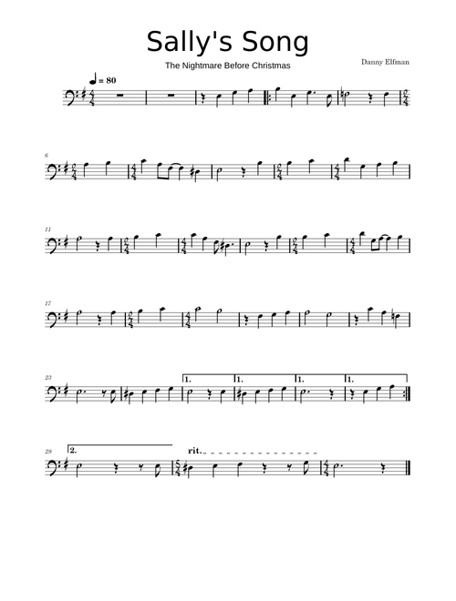 Sally's Song – Danny Elfman Sally's Song