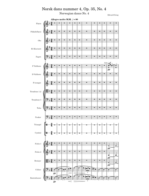 Norwegian dance No. 4, op. 35, No. 4 – Edvard Grieg