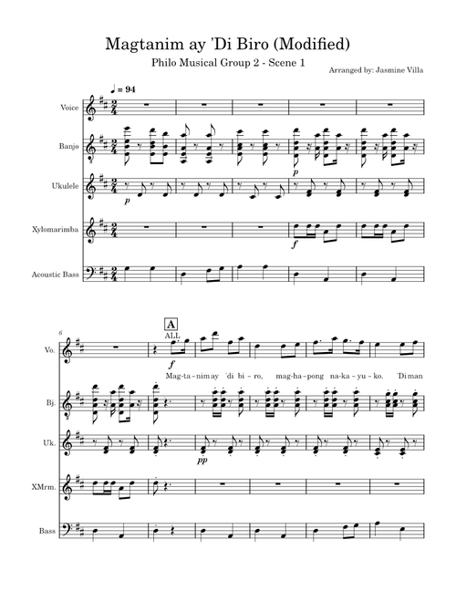 Magtanim Ay Di Biro – Misc Traditional Magtanim ay 'Di Biro (Modified)