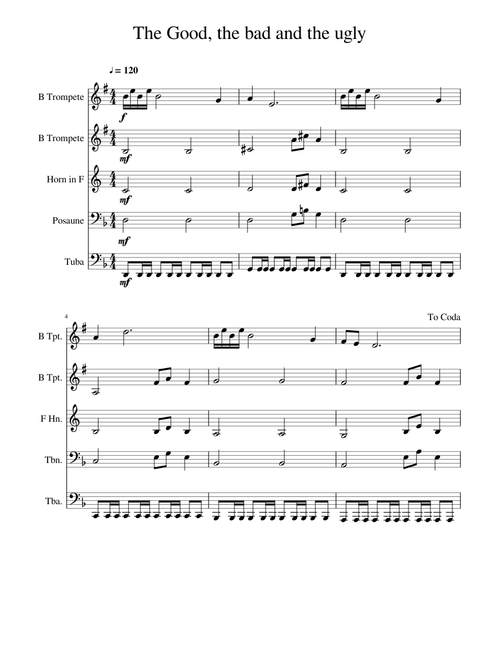 The Good, the Bad and the Ugly - Brass Quintet