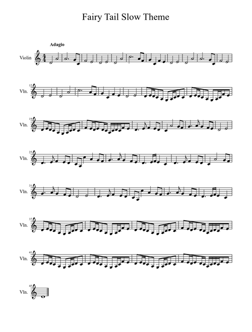 Fairy Tail Slow Theme